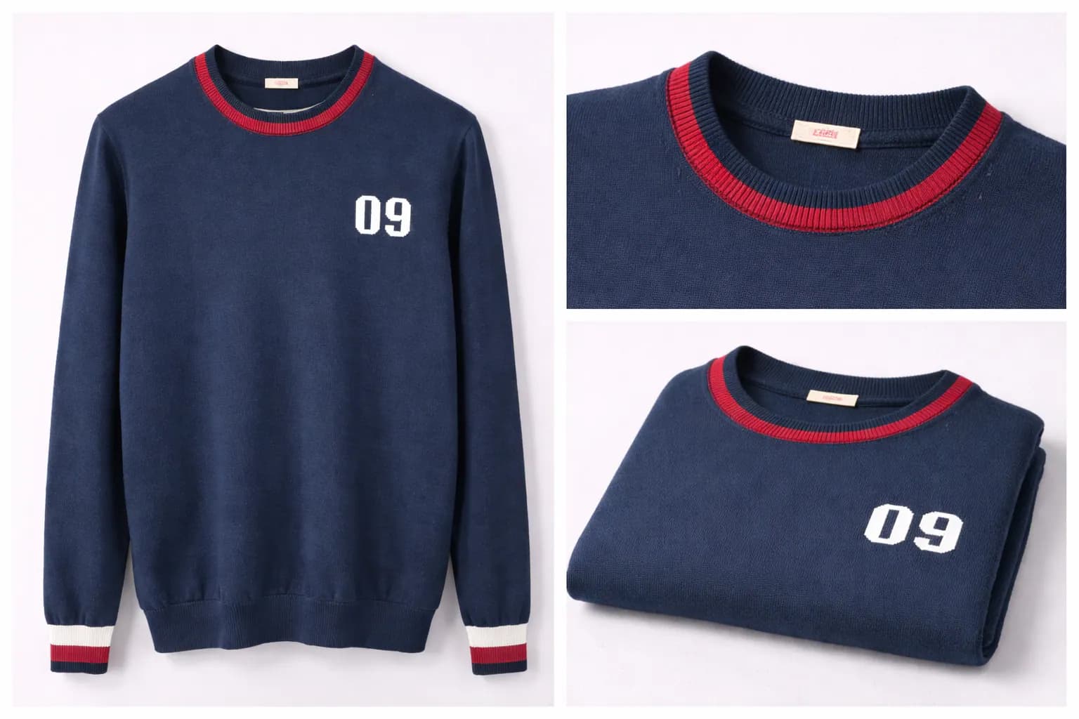 Charcoal Structured Cotton Pullover