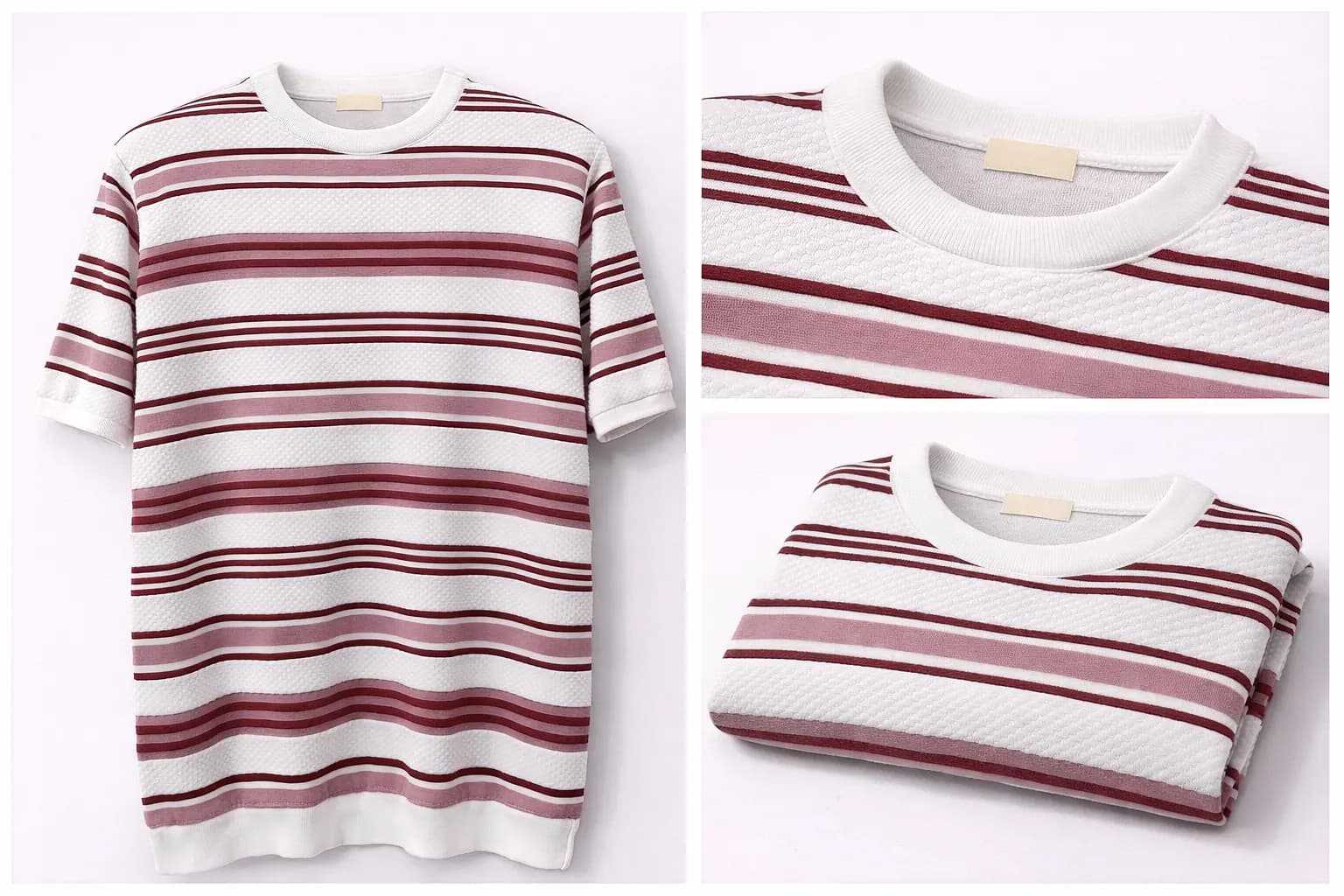 Heather Grey Fine Gauge Cotton Knit Tee