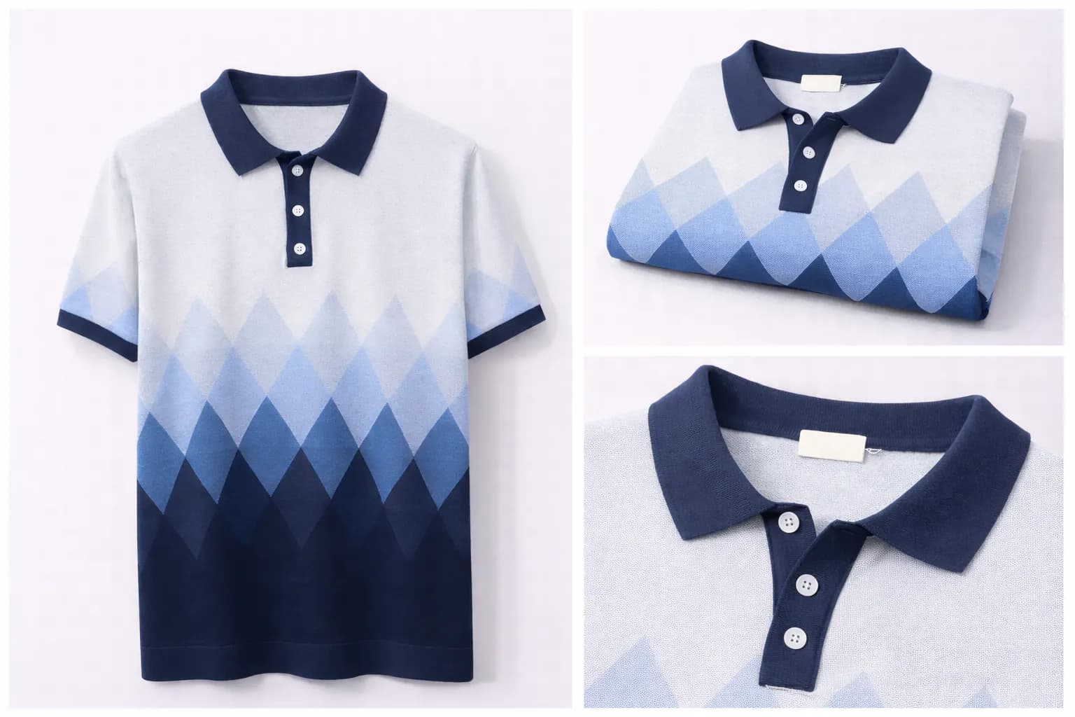 Ivory Contrast Trim Cotton Polo