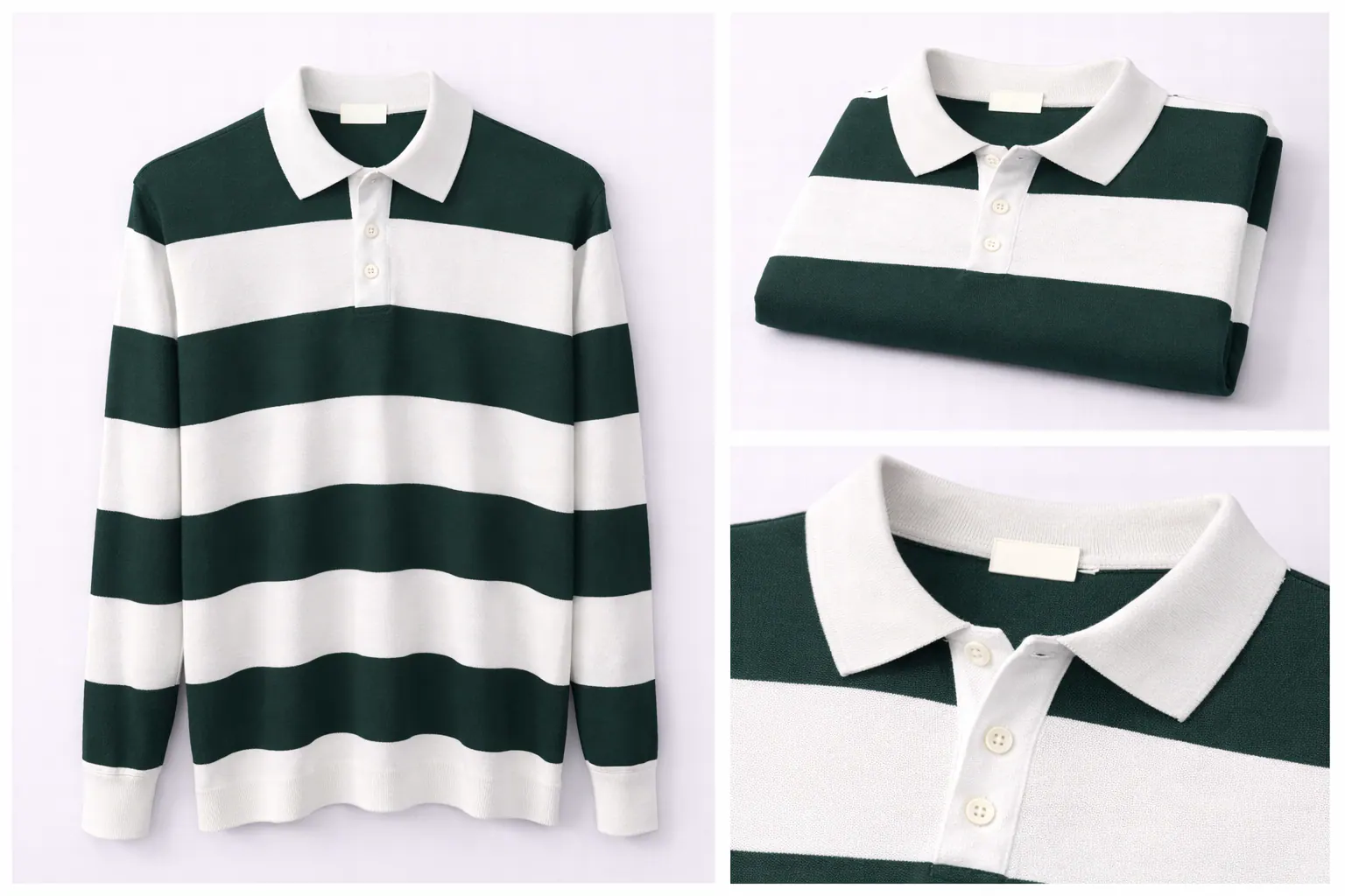 Ivory Contrast Trim Cotton Polo