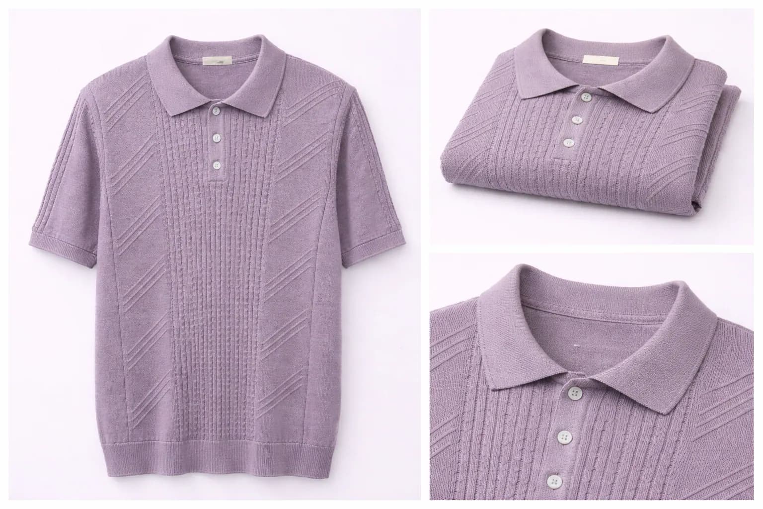 Dusty Pink Contrast Trim Cotton Polo