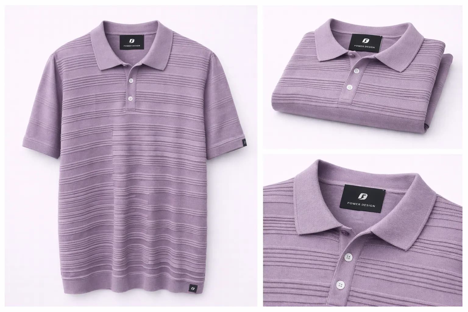Dusty Pink Contrast Trim Cotton Polo