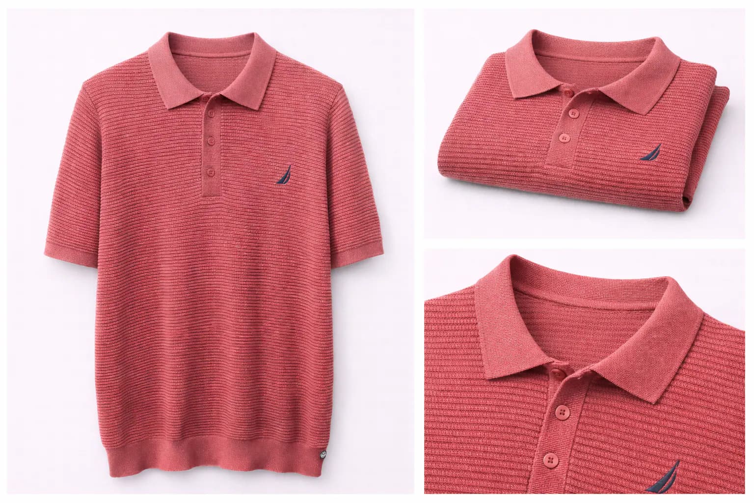 Camel Contrast Trim Cotton Polo