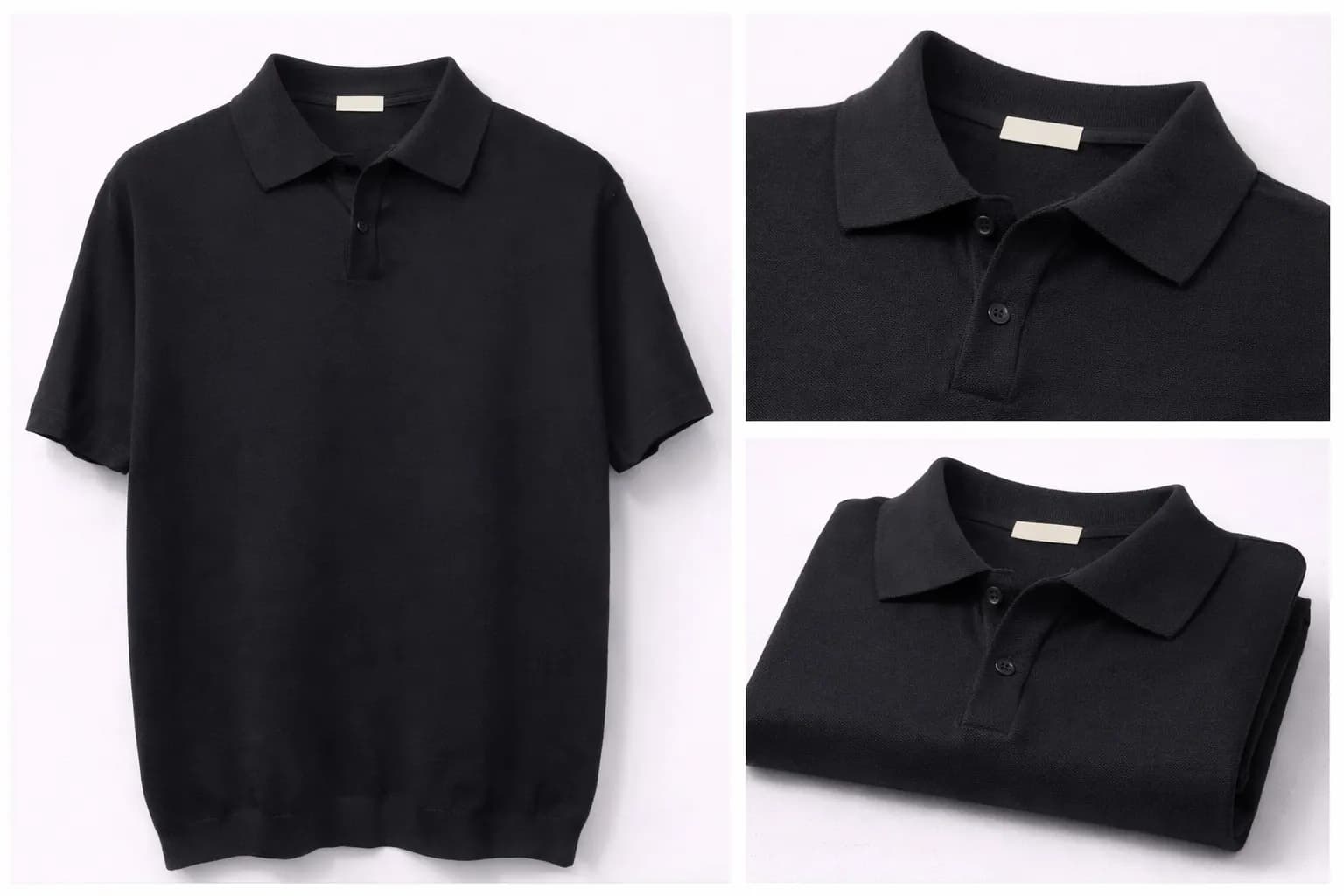 Navy Soft Placket Cotton Polo