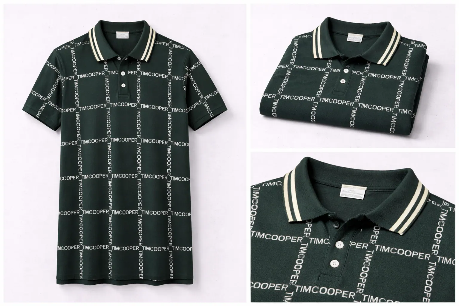 Charcoal Contrast Trim Cotton Polo