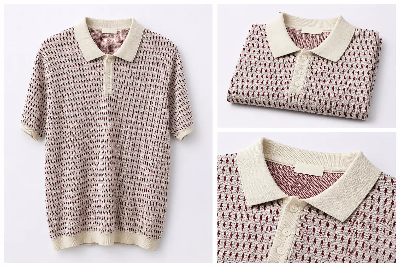 Dusty Pink Contrast Trim Cotton Polo