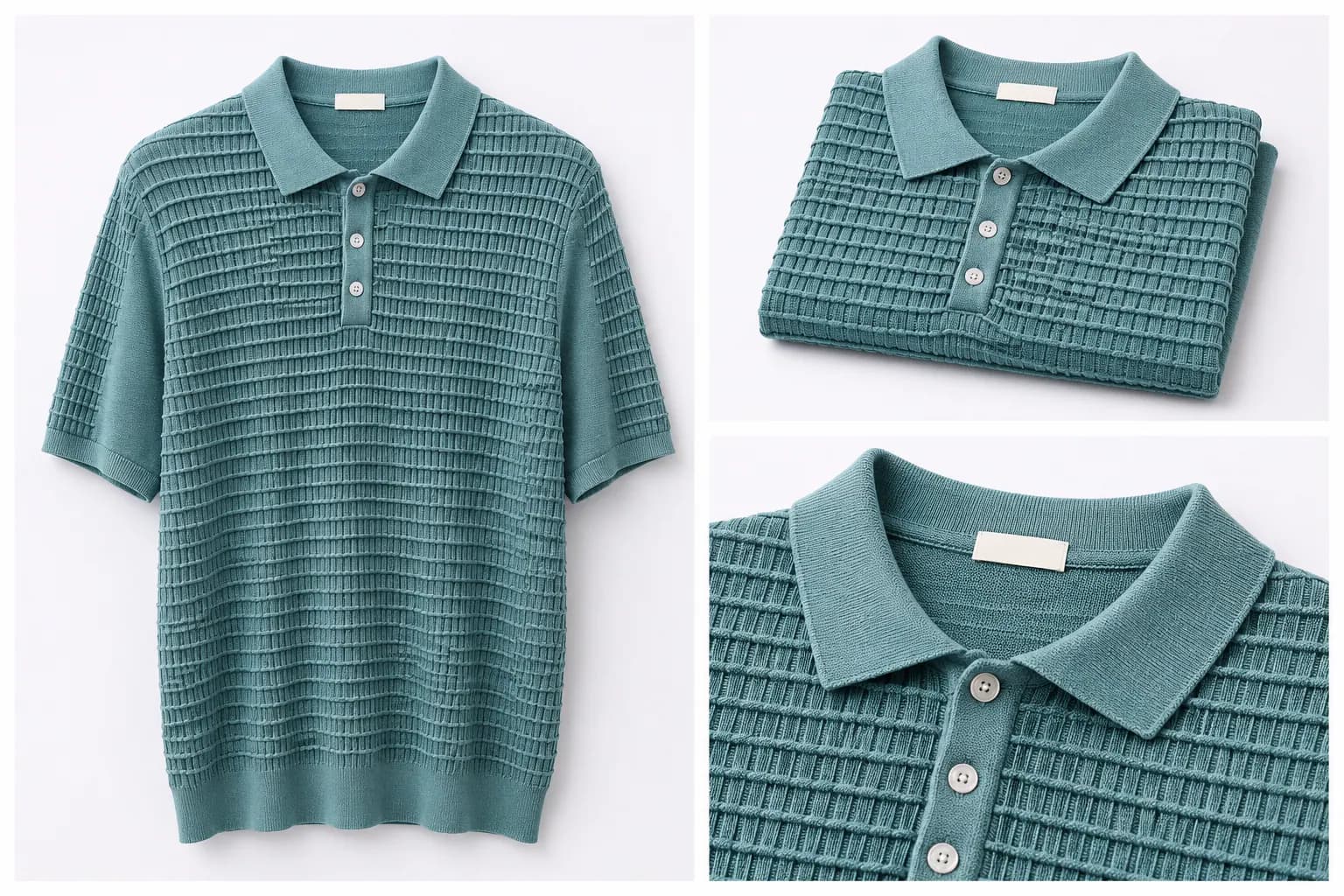 Heather Grey Contrast Trim Cotton Polo