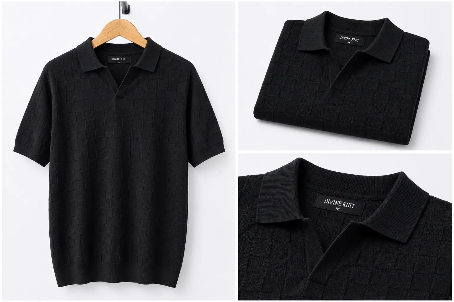Navy Contrast Trim Cotton Polo