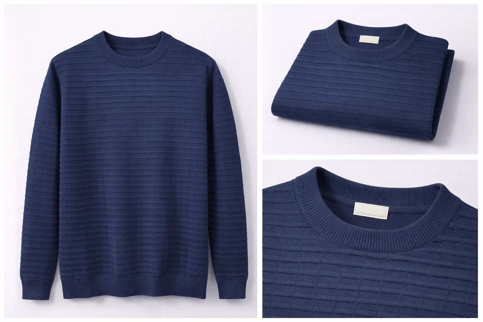 Charcoal Structured Cotton Sweater