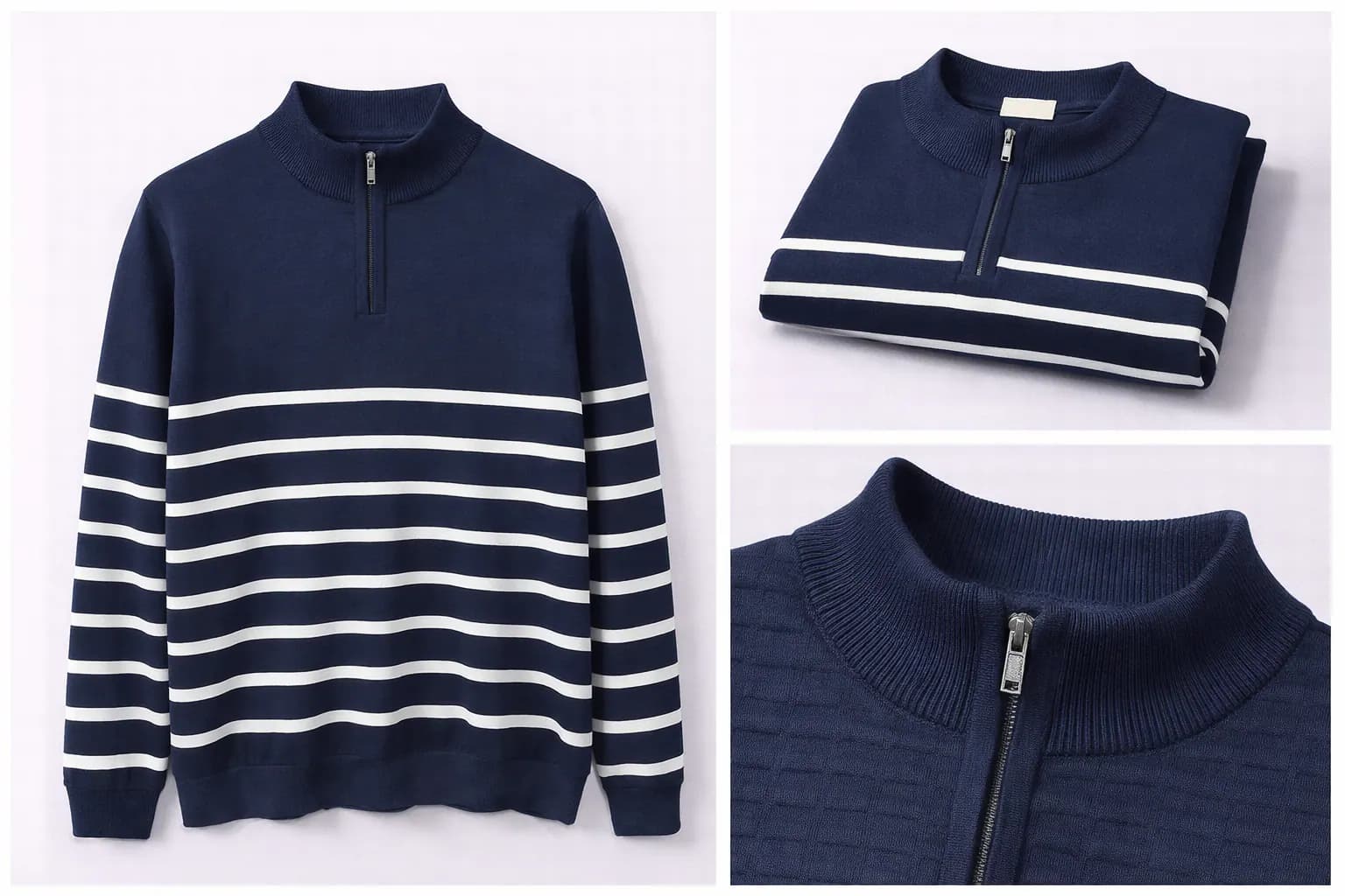 Charcoal Soft Rib Cotton Sweater