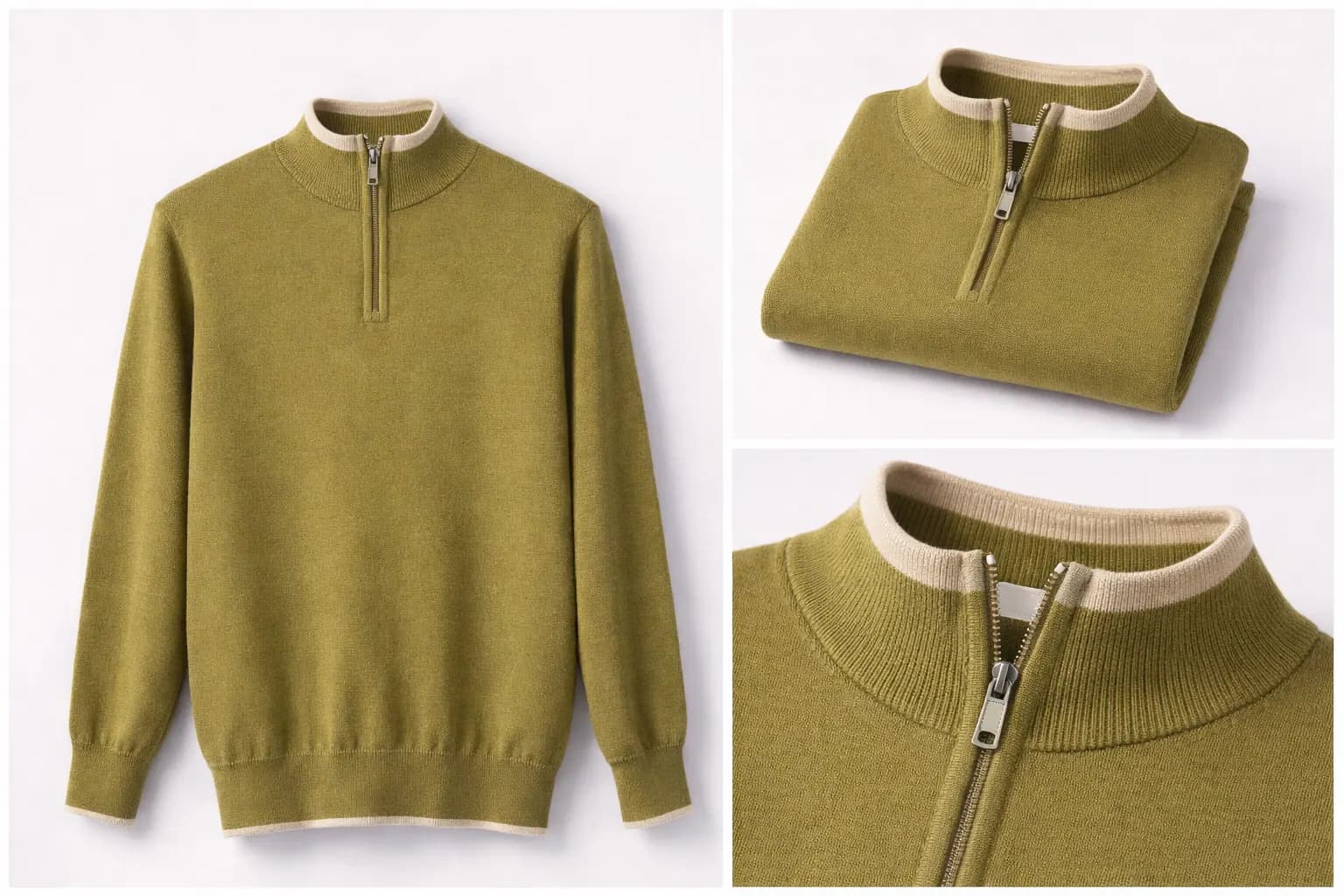 Camel Structured Cotton Sweater