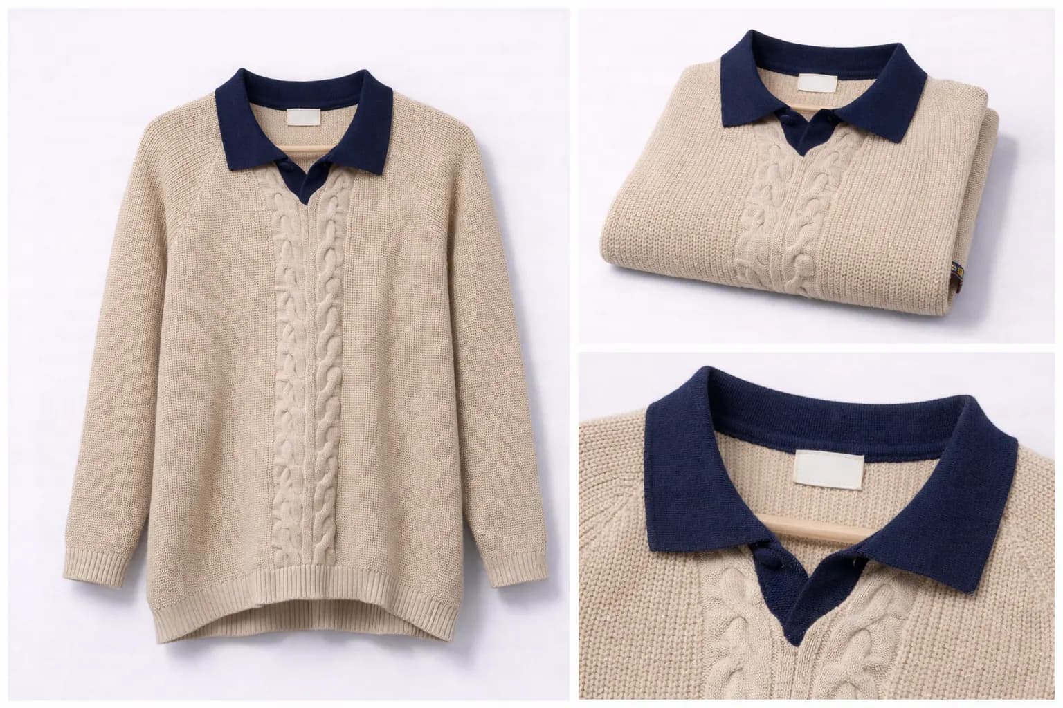 Oatmeal Clean Layer Cotton Cardigan