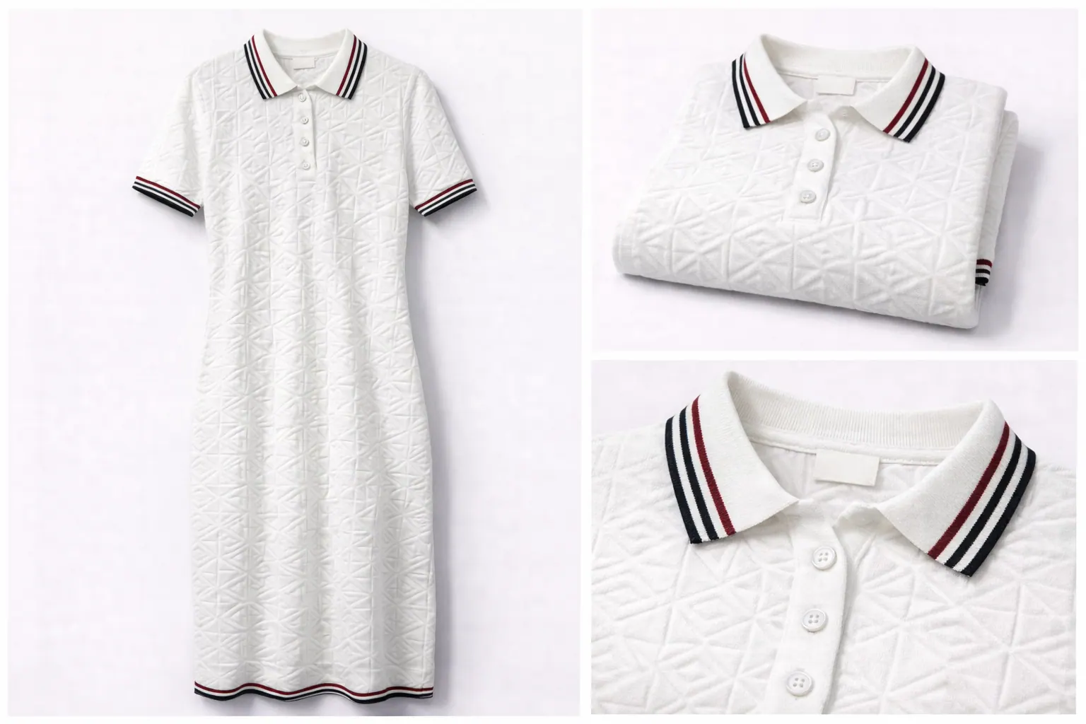 Ivory Minimal Cotton Knit Dress